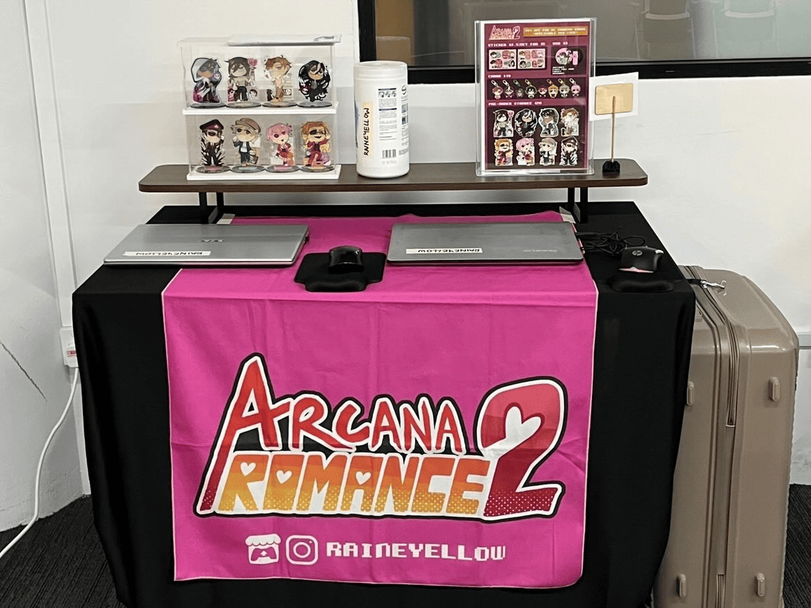 Arcana Romance 2 booth at Dev & Draft 2
