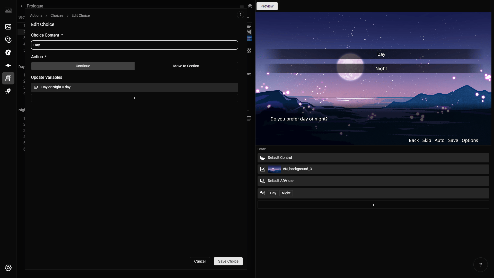 Choices and Branching screenshot