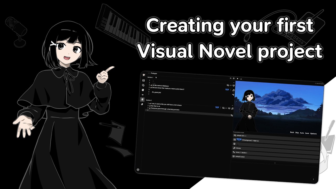 Creating Your First Visual Novel Project tutorial thumbnail